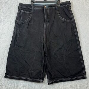 Vintage A-Lab Shorts Mens 40 Y2K Baggy Skater Black Contrast Stitch Denim EUC